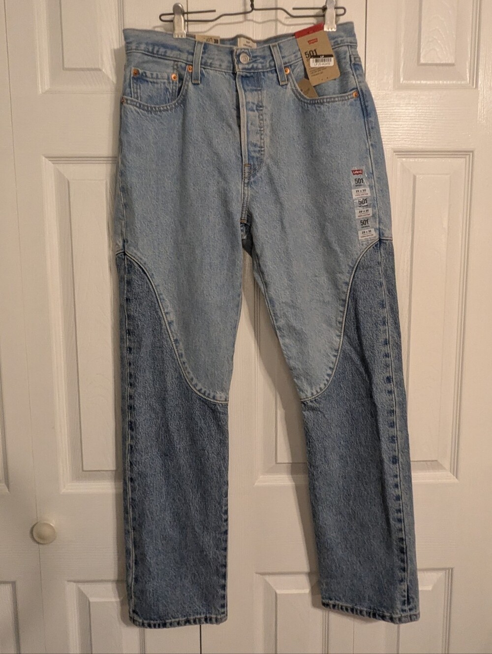 NWT Levi's 501 Original Blue Two-Tone Straight Leg Jeans Women's